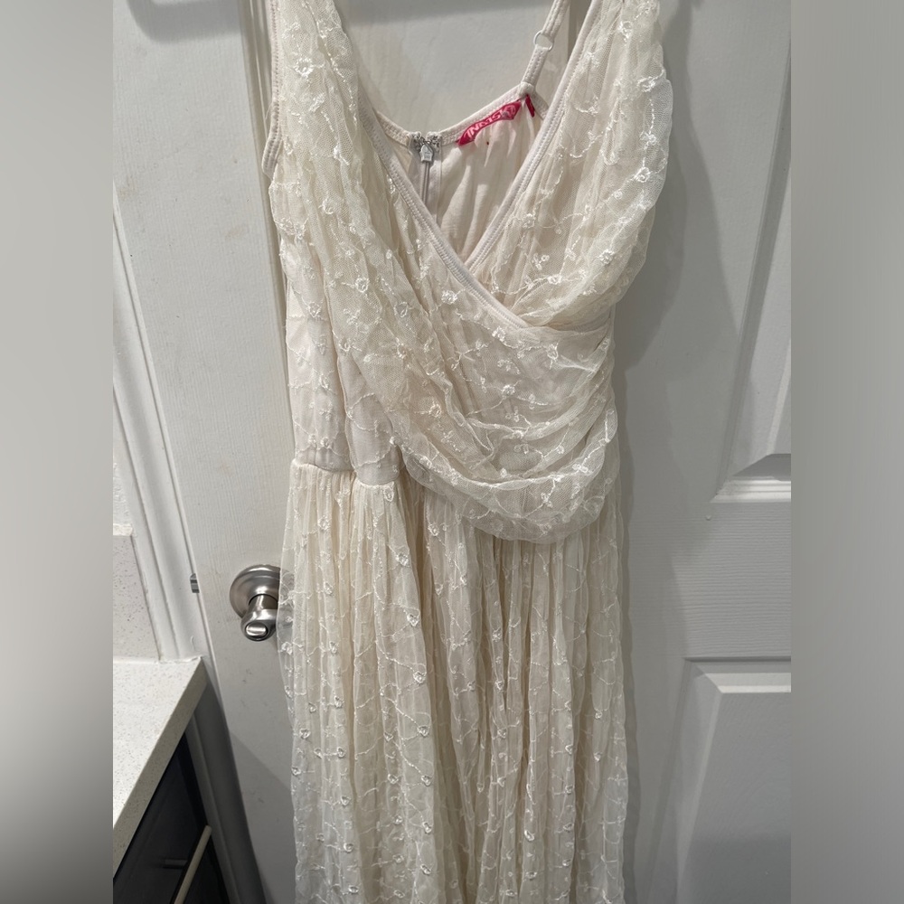 Cream Lace Romantic Boho Dress Medium - Picture 4 of 5